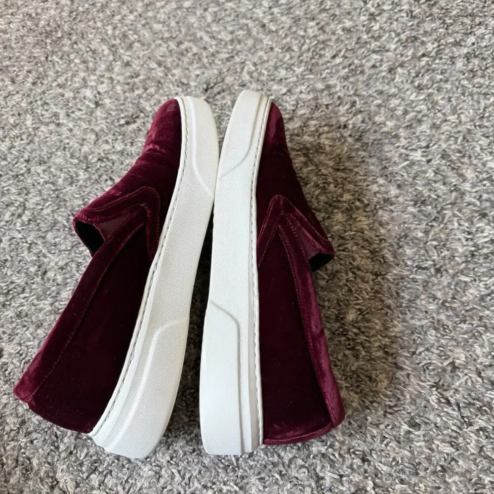 M. Gemi Cerchio Sneakers EU 39 US 8.5 Platform Loafer Shoe Burgundy Velvet